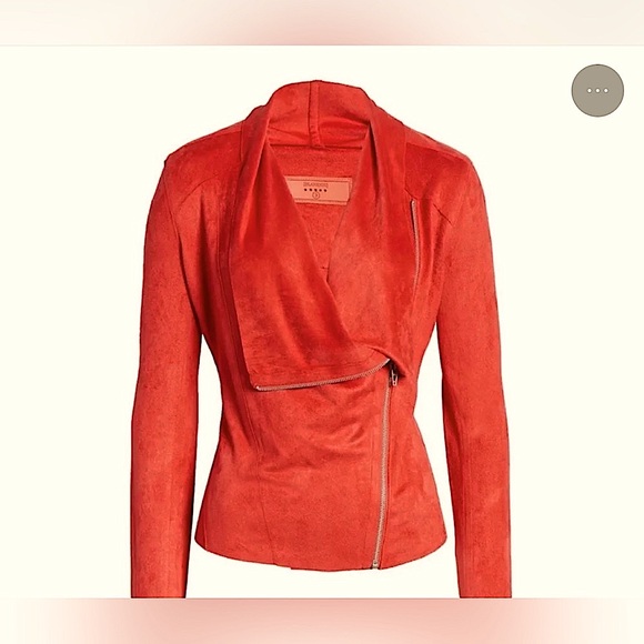 Blank NYC Faux Suede Jacket in Red, Size XS - Picture 3 of 6